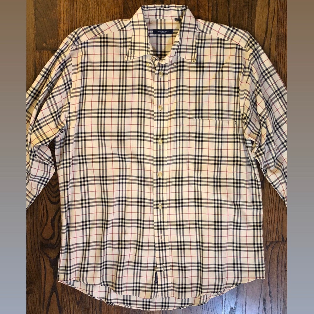 Burberry Mens Nova Check Button Down Shirt